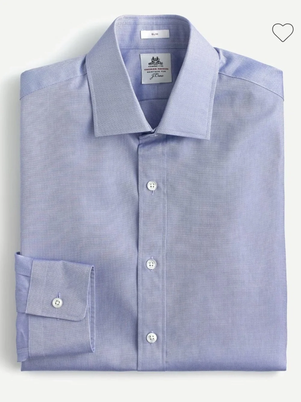 Thomas Mason For J.Crew Slim-Fit Shirt In Royal Oxford Cotton Men 14/32 Blue NWT